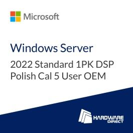 Licencja Microsoft Windows Server 2022 Standard 1PK DSP Polish Cal 5 ...