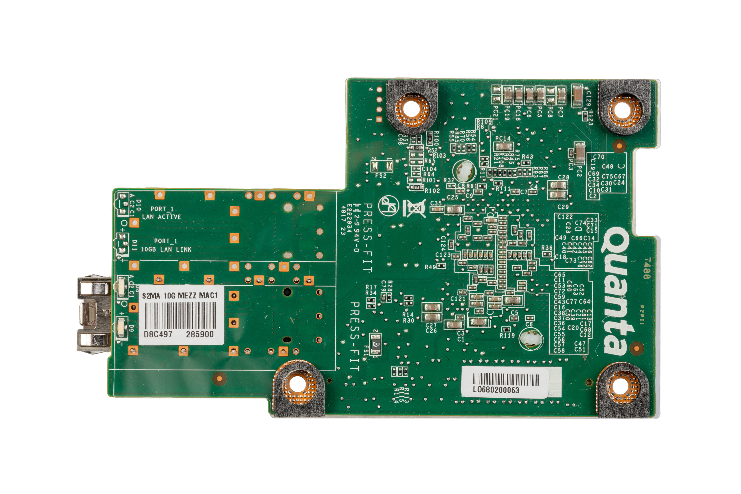 Network interface card Quanta 1x10GbE SFP+ PCIe x8 Mezzanine C3C 3JF03MA00C0 - Afbeelding 3 van 3